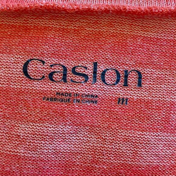 Caslon Pink Striped Sweater Sheer Layer Medium - Picture 3 of 8
